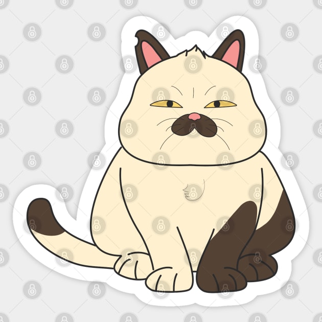 Machiavelli the Cat Sticker by stormysilverlake